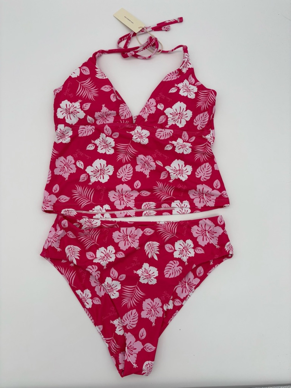 Girls' Pink Floral Tankini Swim Set NWT